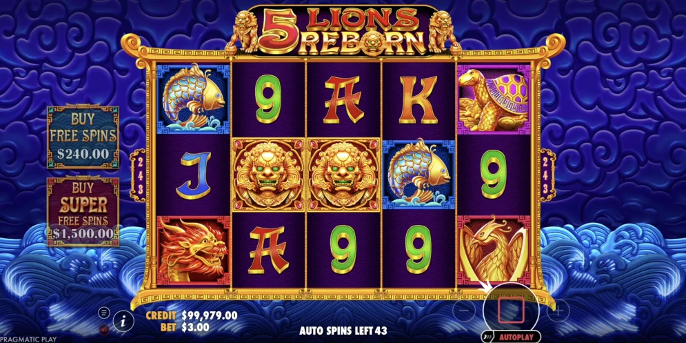 5 Lions Reborn gameplay